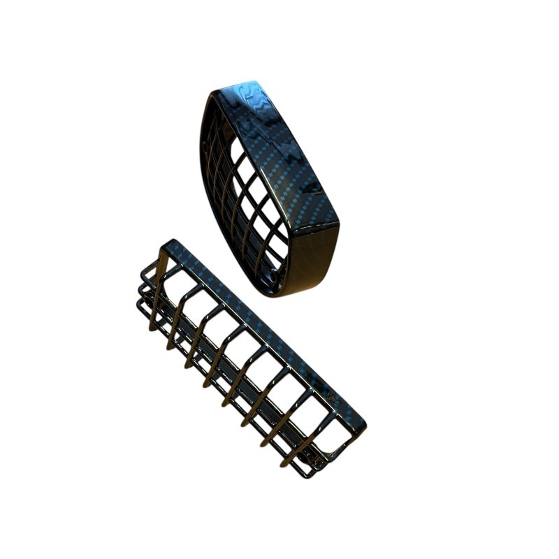 carbonio-blu-lucido-coppia-griglie-retine-modello-bombate-per-faro-fanale-anteriore-posteriore-piaggio-ciao-c7-px-p-pxv-pv